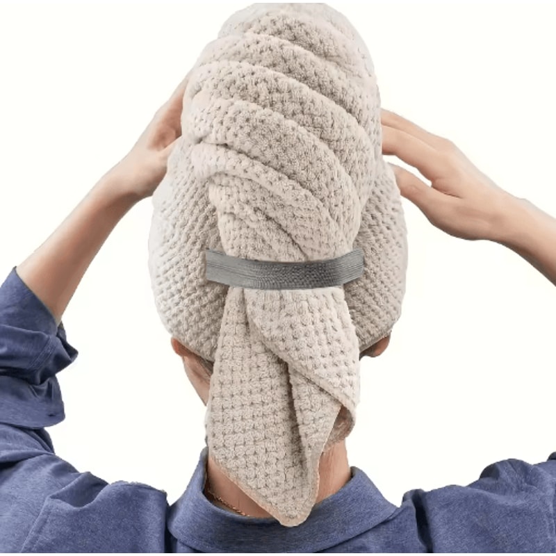 Extra Large Microfiber Hair Towel Wrap Quick Dry Ultra Absorbent Soft Turban 3