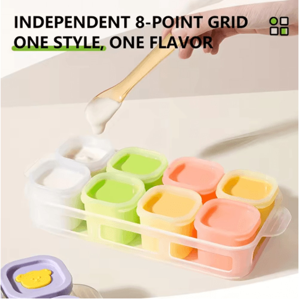 9pcs Silicone Food Storage Containers With Lids Reusable Leak Proof Snack And Meal Prep Set 2