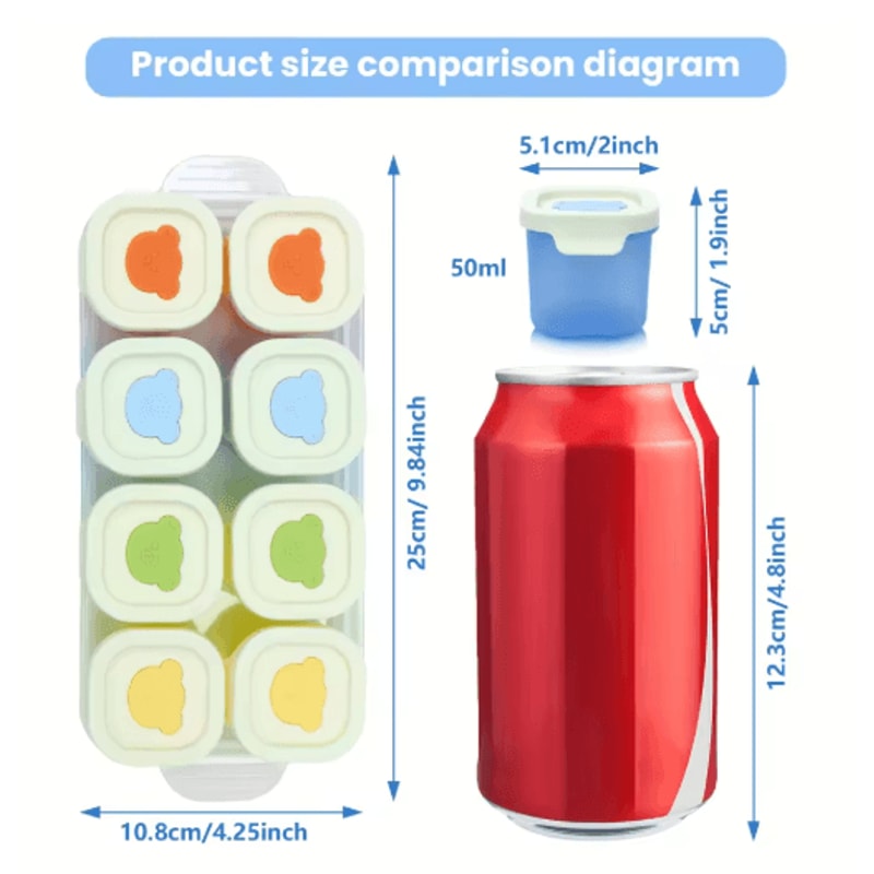 9pcs Silicone Food Storage Containers With Lids Reusable Leak Proof Snack And Meal Prep Set 3