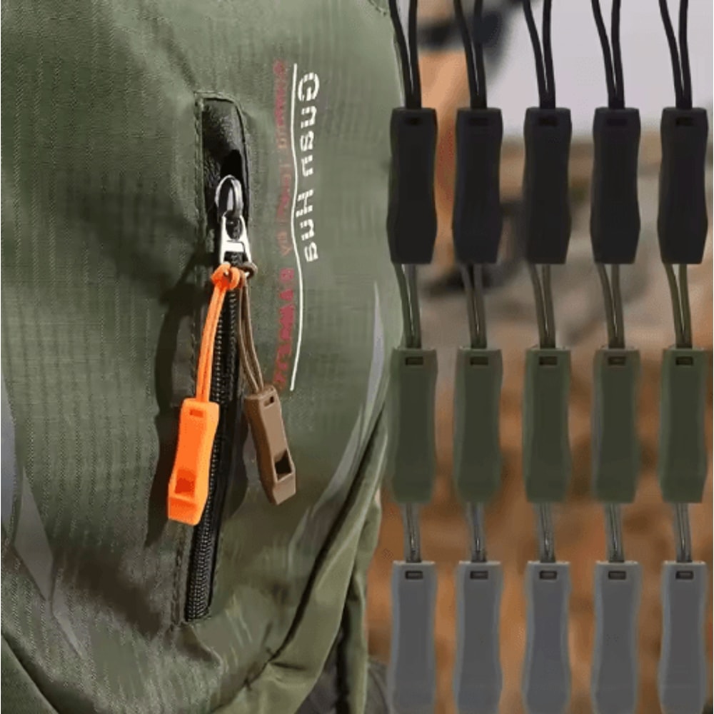 5pcs Emergency Survival Whistles Double Pipe Sports And Outdoor Safety Whistles With Lanyard 5