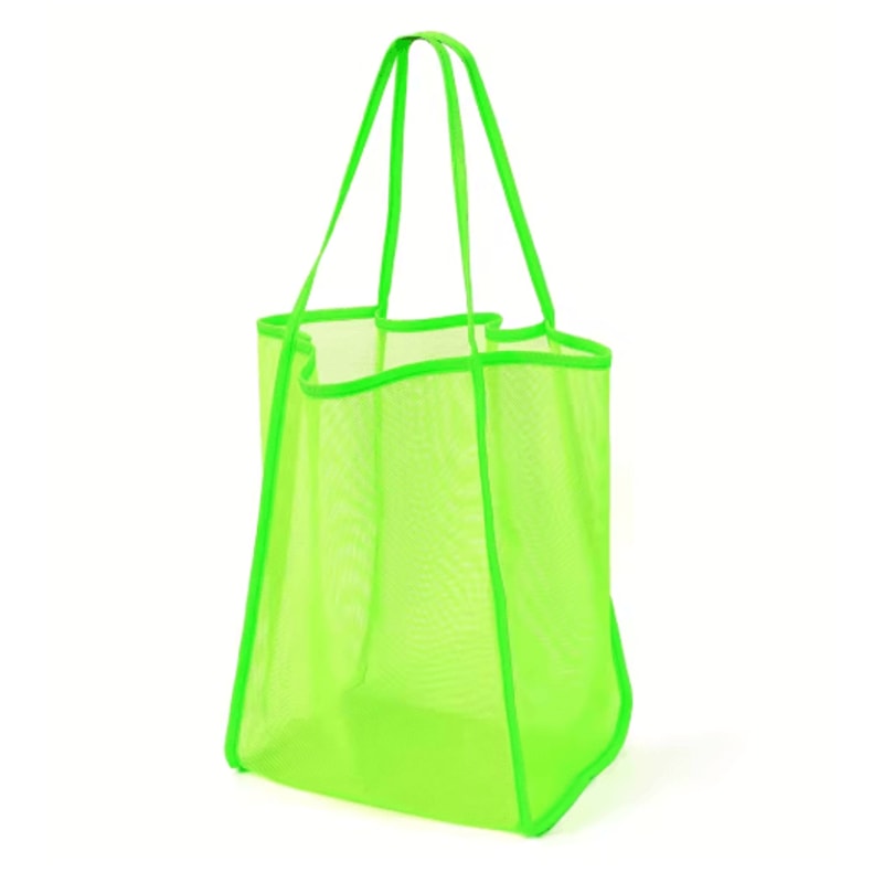 XL Foldable Beach Toy Bag Extra Large Mesh Tote With Sturdy Handles For Storage And Travel 1