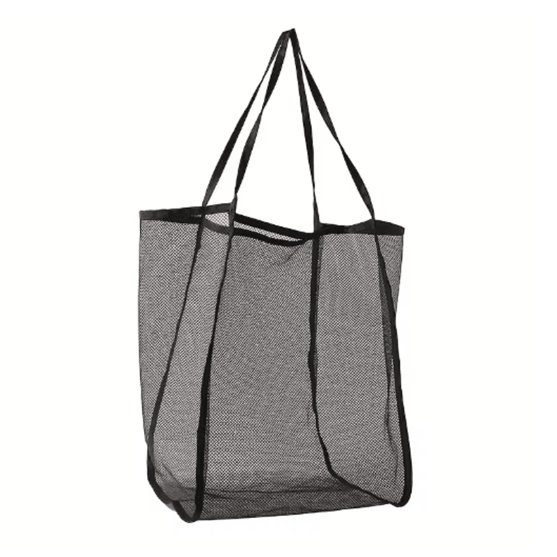 XL Foldable Beach Toy Bag Extra Large Mesh Tote With Sturdy Handles For Storage And Travel 6