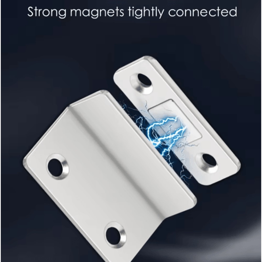 2pcs Invisible Magnetic Door Catch Latch Drill Free Strong Adhesion Cabinet And Sliding Door Catch 2