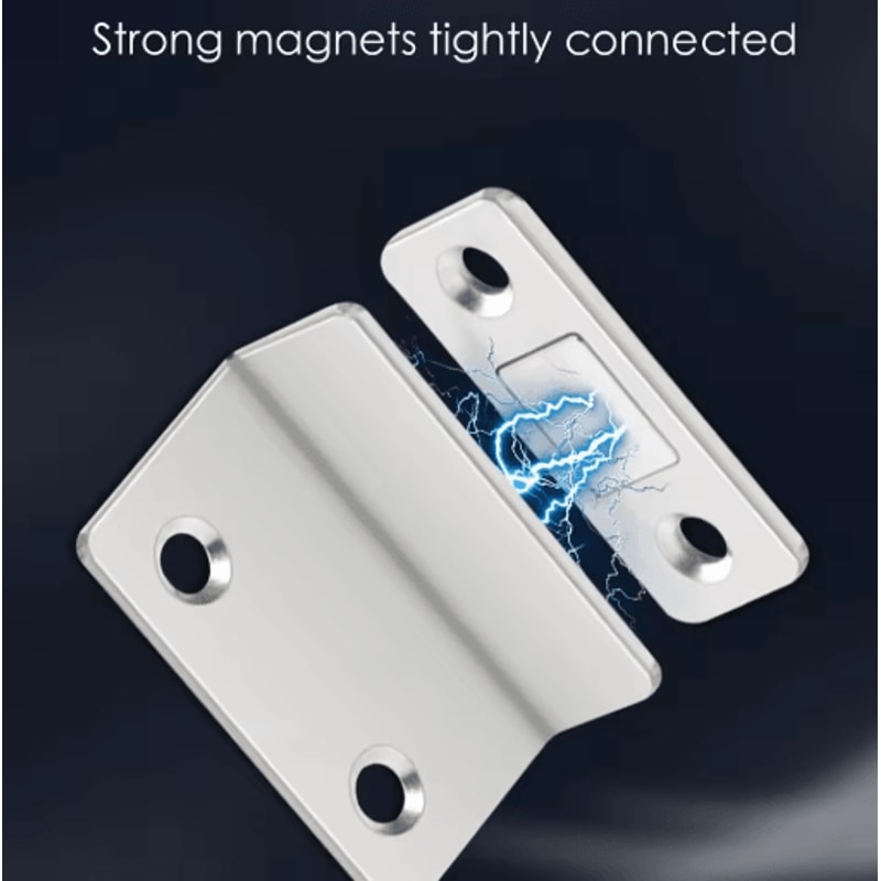 2pcs Invisible Magnetic Door Catch Latch Drill Free Strong Adhesion Cabinet And Sliding Door Catch 2