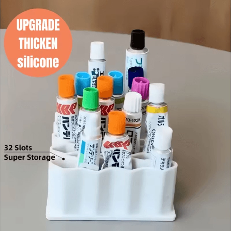 32 Slot Ointments Organizer Multi Compartment Medicine Storage Box For Bathroom And Vanity 5