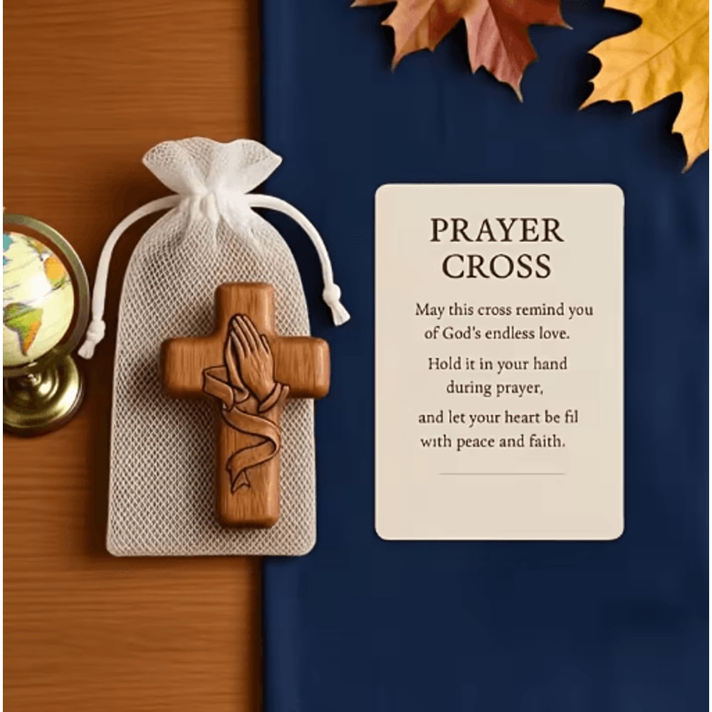 Resin 3D Pocket Prayer Cross Holy Water Droplet Design With Prayer Card Christian Gift 5