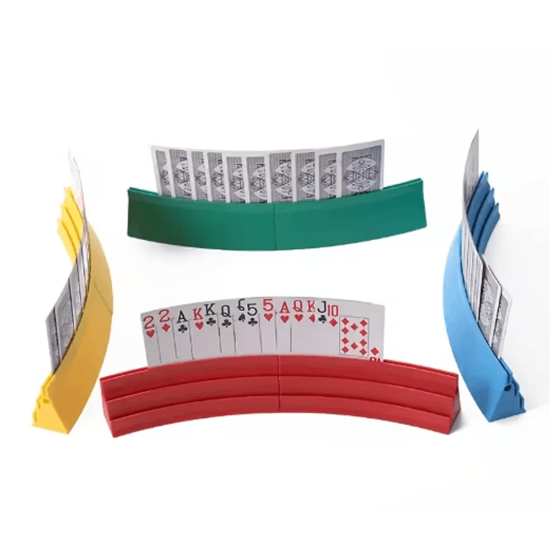 Expandable Three Layer Plastic Card Holder Set Interactive Hands Free Game Accessory 2pcs 1Set 0