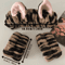 3pcs Cute Cat Ear Plush Headband Set Leopard Print Spa And Makeup Hair Bands With Wrist Straps 3