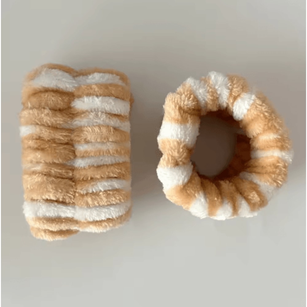 3pcs Cute Cat Ear Plush Headband Set Leopard Print Spa And Makeup Hair Bands With Wrist Straps 4