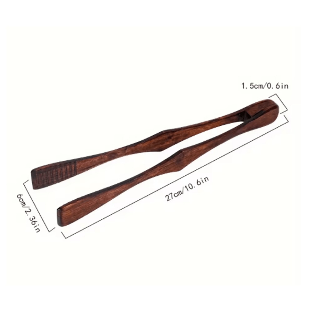 Heat Resistant Wooden Tongs Natural Cooking And BBQ Tongs For Tea Steak And Kitchen Use 3