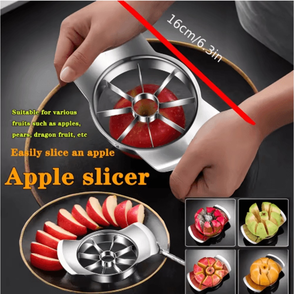 Stainless Steel Fruit Slicer And Peeler Easy Apple And Orange Cutting Kitchen Tool 3