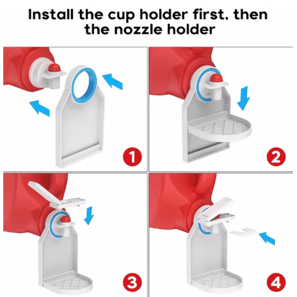 Spill Free Laundry Detergent Dispenser Cup Holder Push Pause Nozzle Space Saving Laundry Accessory 2