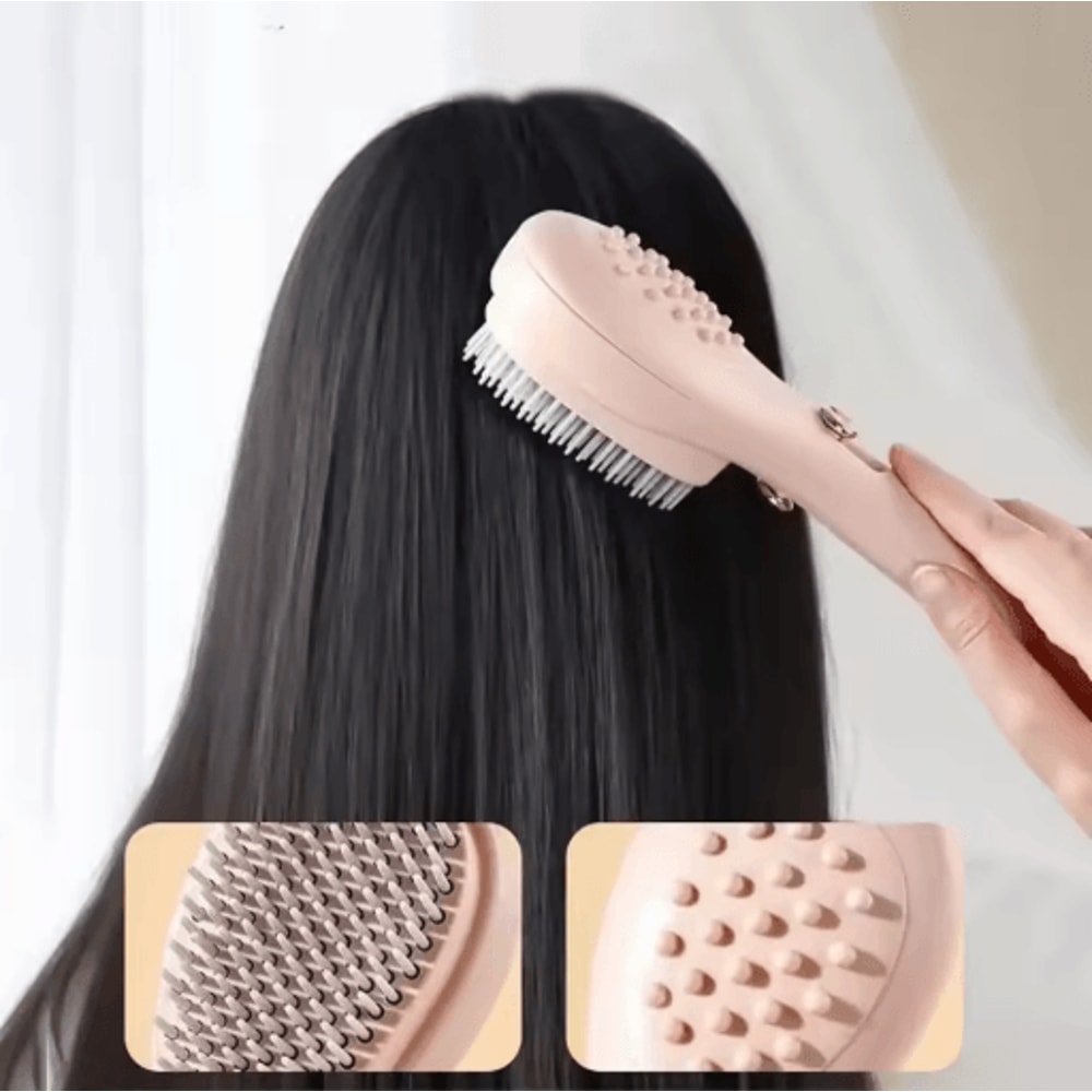 Self Cleaning Retractable Hairbrush Anti Static Scalp Massage Styling Comb For Salon And Travel 6