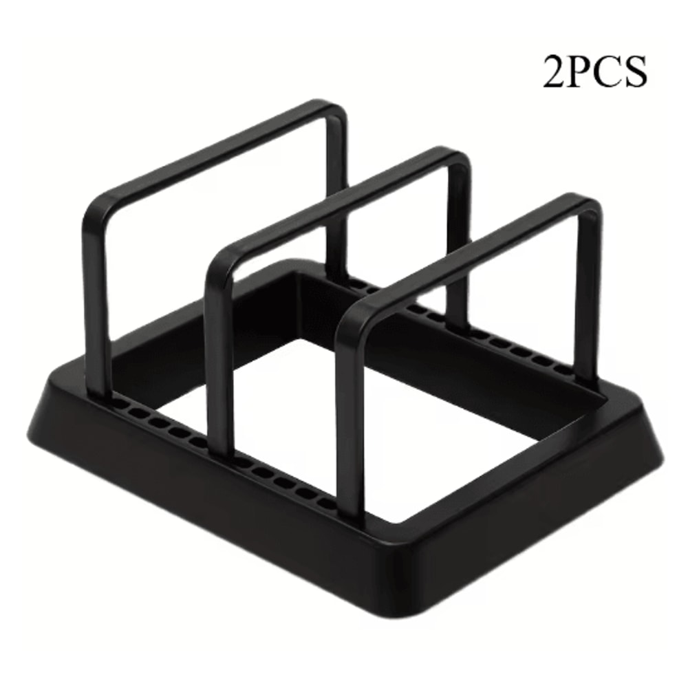 3in1 Kitchen Organizer Rack Space Saving Countertop Drying And Storage For Pots Lids And Boards 2