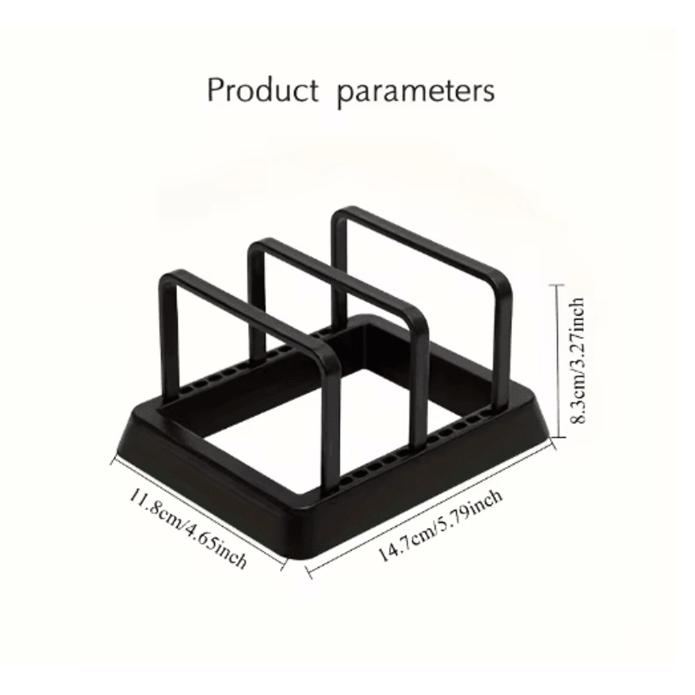 3in1 Kitchen Organizer Rack Space Saving Countertop Drying And Storage For Pots Lids And Boards 4