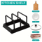 3in1 Kitchen Organizer Rack Space Saving Countertop Drying And Storage For Pots Lids And Boards 5
