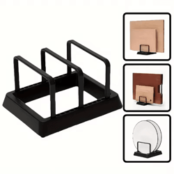 3in1 kitchen organizer rack space saving countertop drying and storage for pots lids and boards