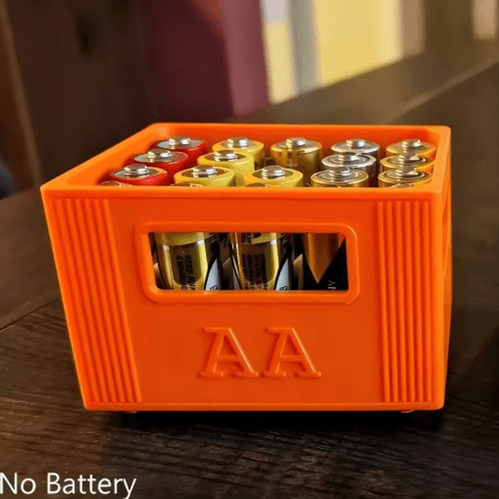 3D Printed AA AAA Battery Storage Box Large Capacity Battery Organizer With 30 20 Slots 2