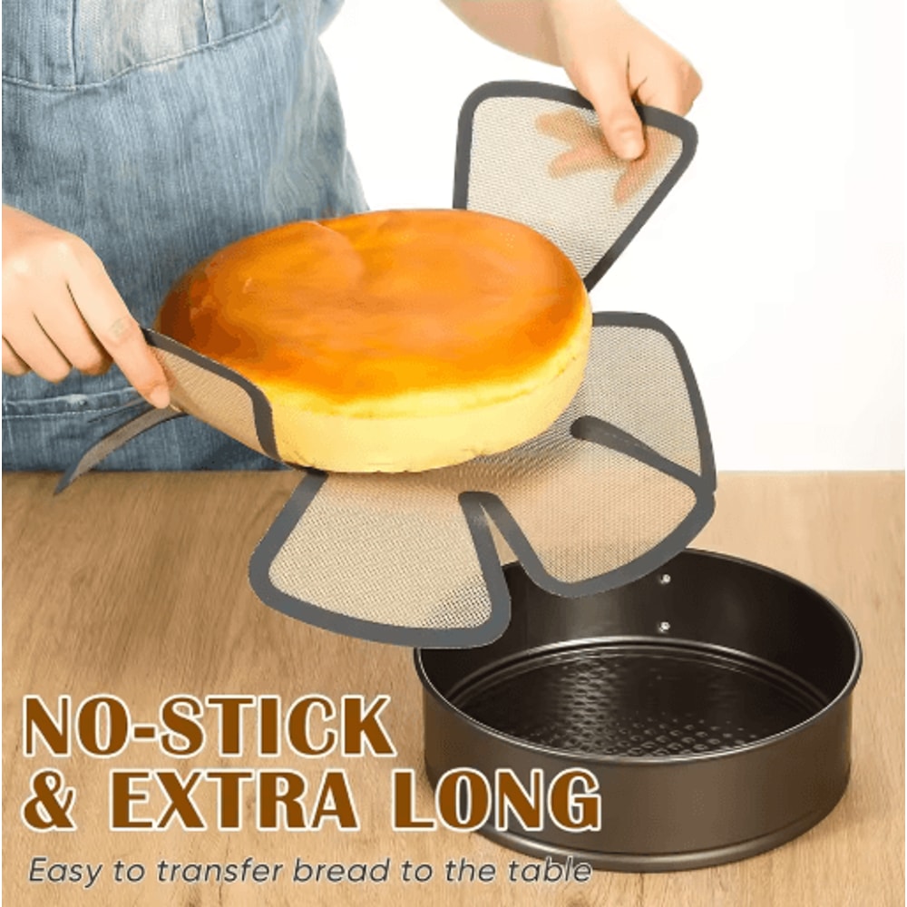 Reusable Silicone Bread Pan Liner Non Stick Baking Mat With Safety Edge And Handle 0