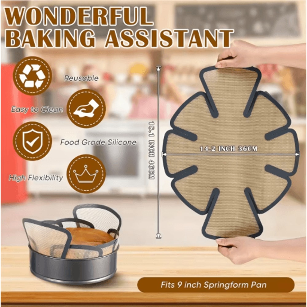 Reusable Silicone Bread Pan Liner Non Stick Baking Mat With Safety Edge And Handle 4