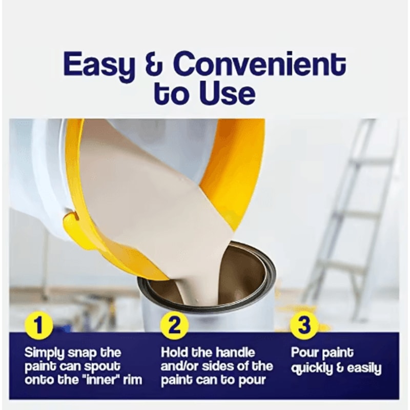 Paint Can Spout And Brush Holder All In One Pouring Attachment For Pint And Quart Cans 2