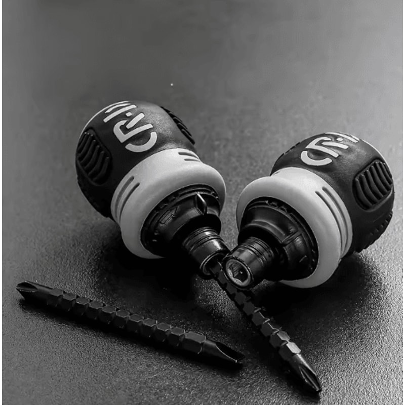 Compact Ratchet Screwdriver Set Short Radish Head Multi Function Tool With Dual Purpose Drive 3