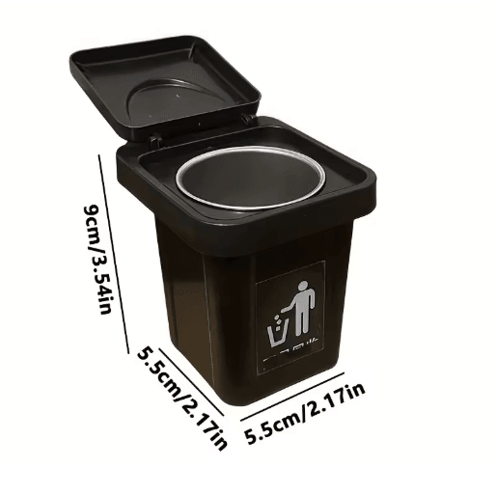 Stainless Steel Wall Mounted Ashtray With Lid Anti Fly Ash Bathroom Trash Can Ashtray 2