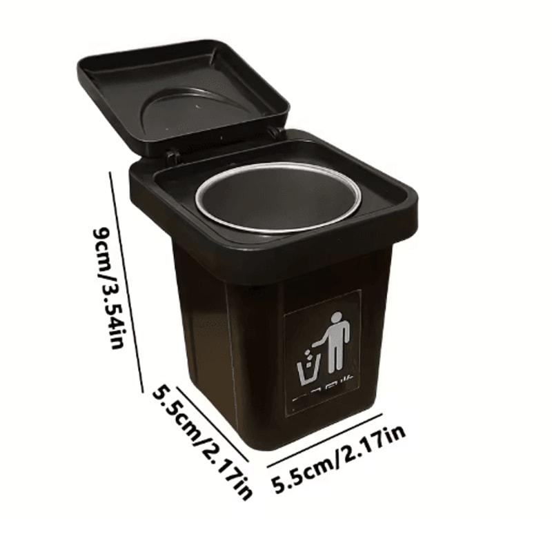 Stainless Steel Wall Mounted Ashtray With Lid Anti Fly Ash Bathroom Trash Can Ashtray 2