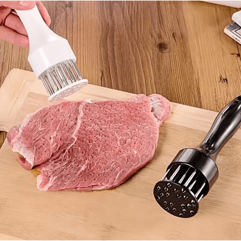 Stainless Steel Meat Tenderizer Needle Steak Tenderizer And Manual Meat Hammer Tool 7