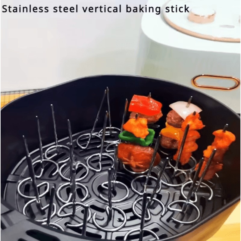 Stainless Steel Air Fryer Skewers 10PCS Vertical Kebab Needles For Oven And BBQ 0