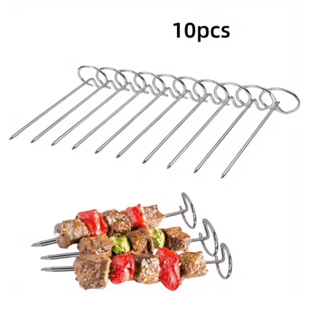 Stainless Steel Air Fryer Skewers 10PCS Vertical Kebab Needles For Oven And BBQ 5