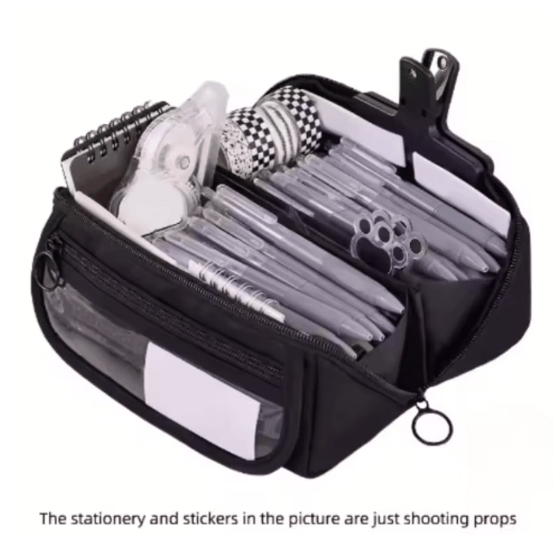 Large Capacity Pencil Case Durable Tabletop Stationery Storage Box For Study And Work 1