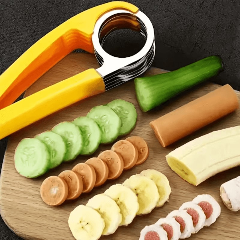 Stainless Steel Manual Food Slicer Easy Round Blade Cutter For Fruits And Vegetables 3