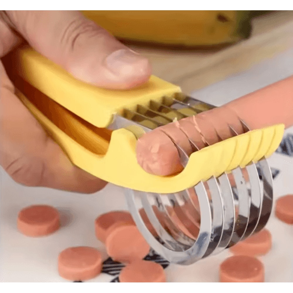 Stainless Steel Manual Food Slicer Easy Round Blade Cutter For Fruits And Vegetables 4