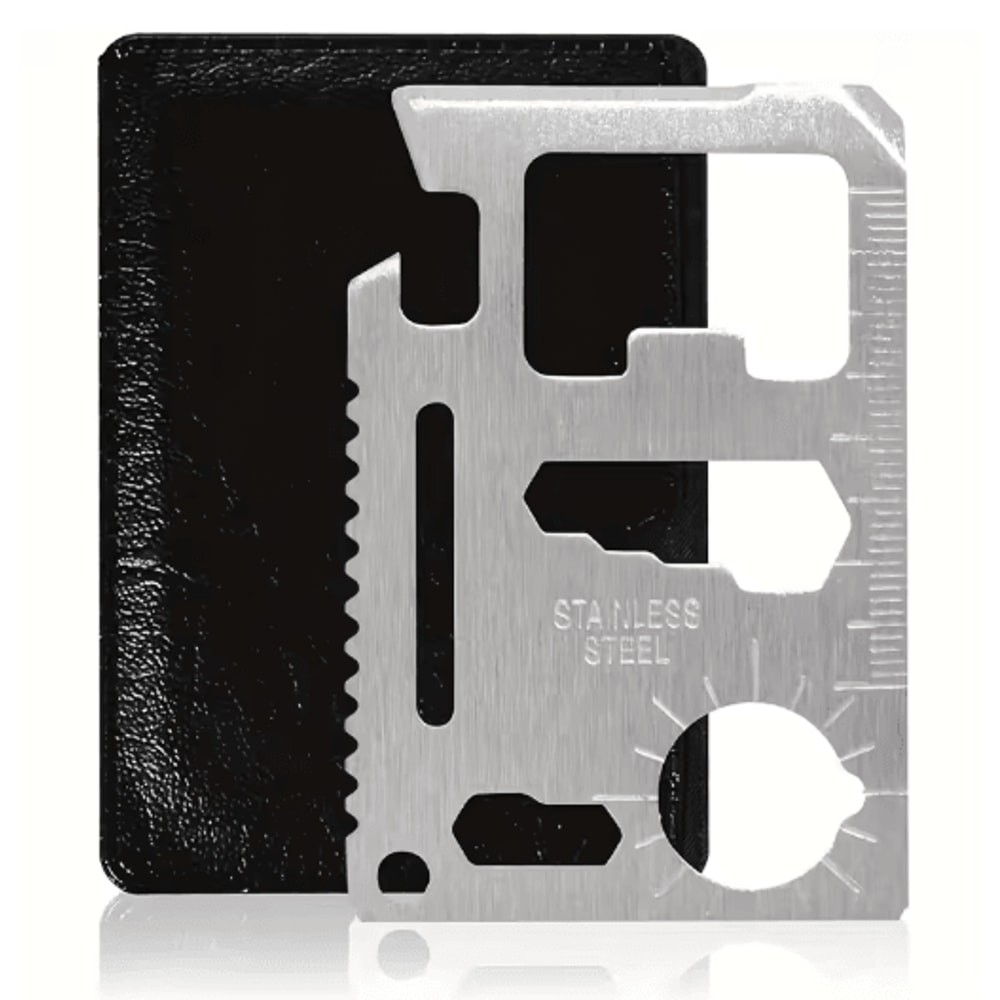 11 In 1 Credit Card Multi Tool Wallet Size Survival Tool With Knife And Bottle Opener 1