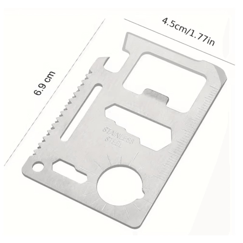 11 In 1 Credit Card Multi Tool Wallet Size Survival Tool With Knife And Bottle Opener 4