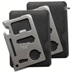 11 in 1 credit card multi tool wallet size survival tool with knife and bottle opener