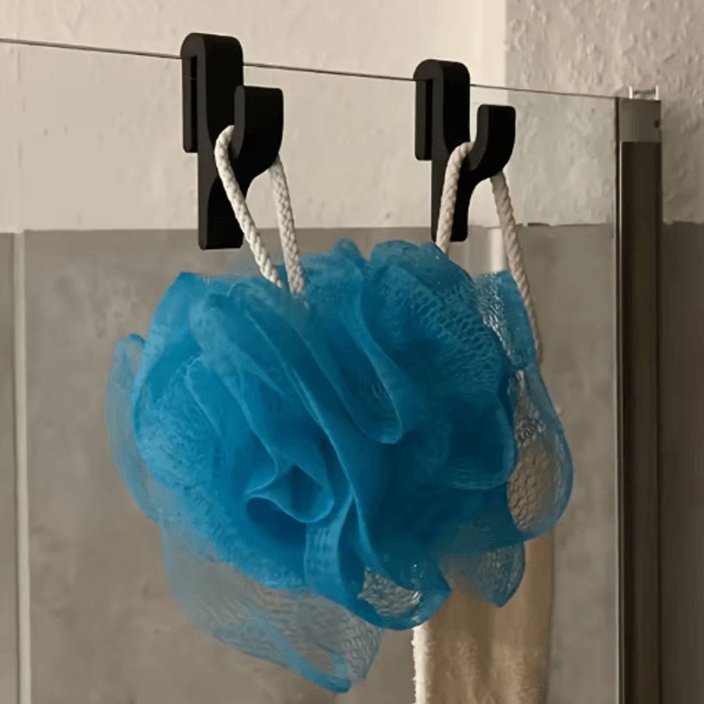 3D Shower Door Towel Hook Glass Door Hanger For 8mm Bathroom Panels 7