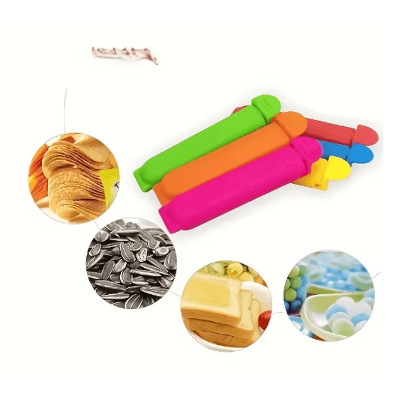 12PCS Food Bag Clips Set Portable Kitchen Sealing Clips For Snacks And Storage 2