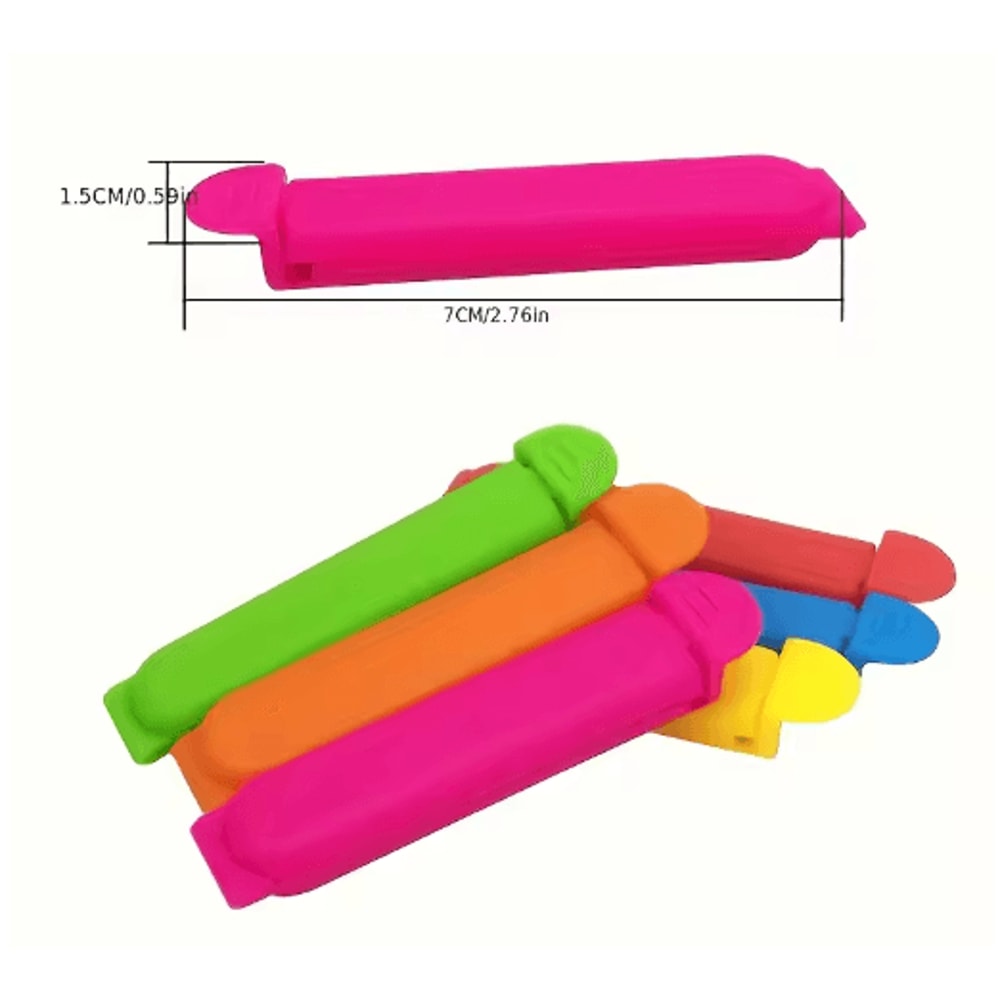 12PCS Food Bag Clips Set Portable Kitchen Sealing Clips For Snacks And Storage 4