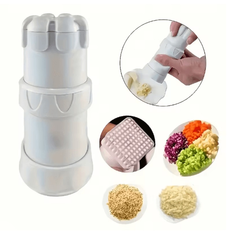 Chef Manual Garlic Press Mini Multifunctional Garlic Cutter Peeler And Grinder 1PC 5