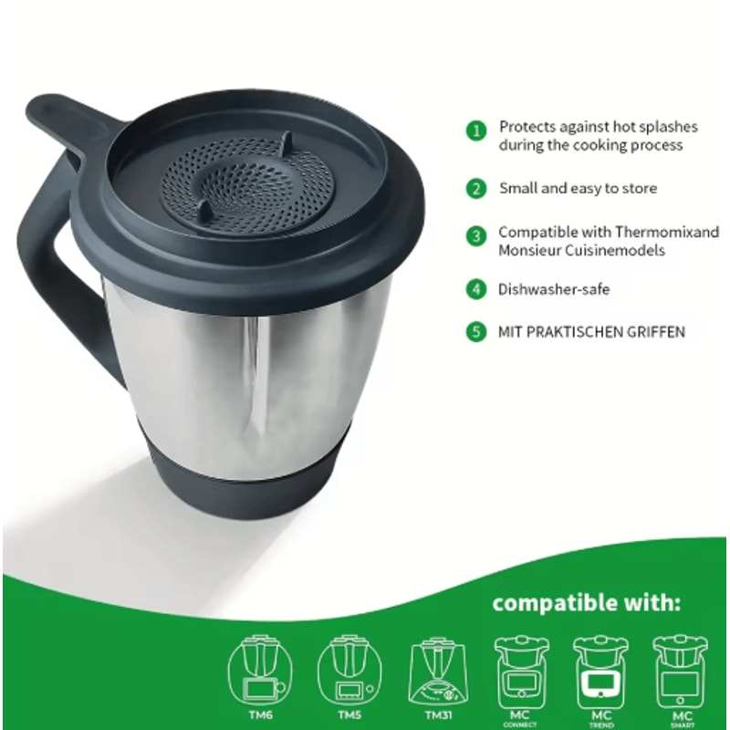 Splash Protector For Thermomix And Monsieur Cuisine Lid Guard Accessory For TM And MC Models 1PC 5