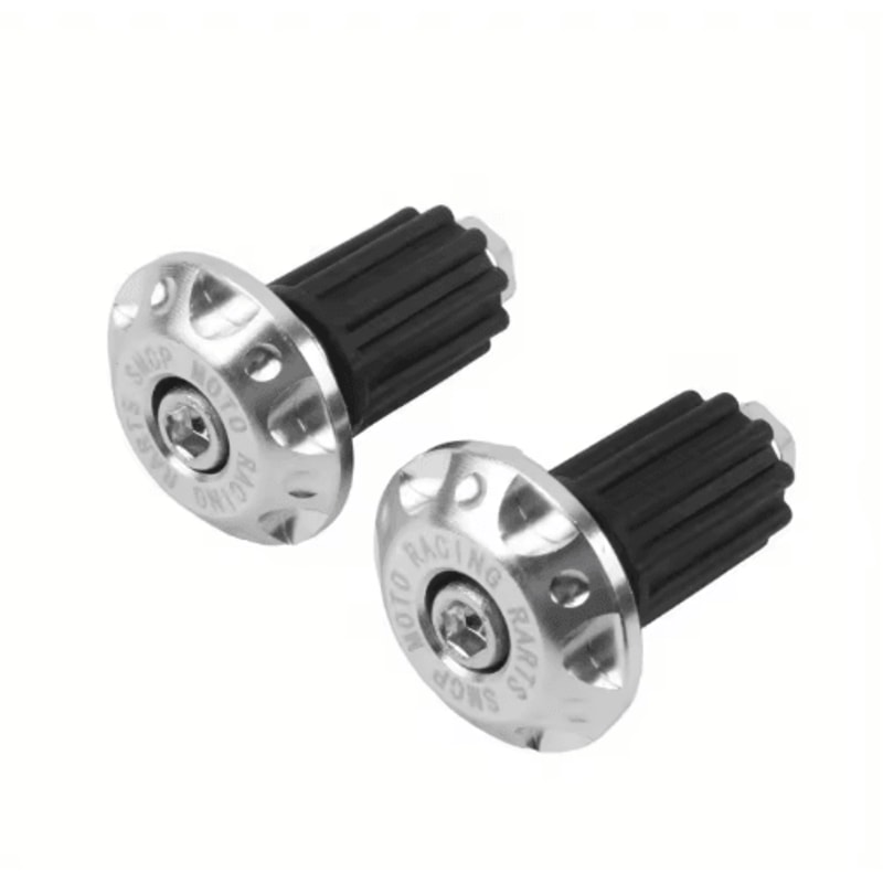 Motorcycle Handlebar End Caps CNC Metal Counterweight Grips Plug Sliders 2PCS 2
