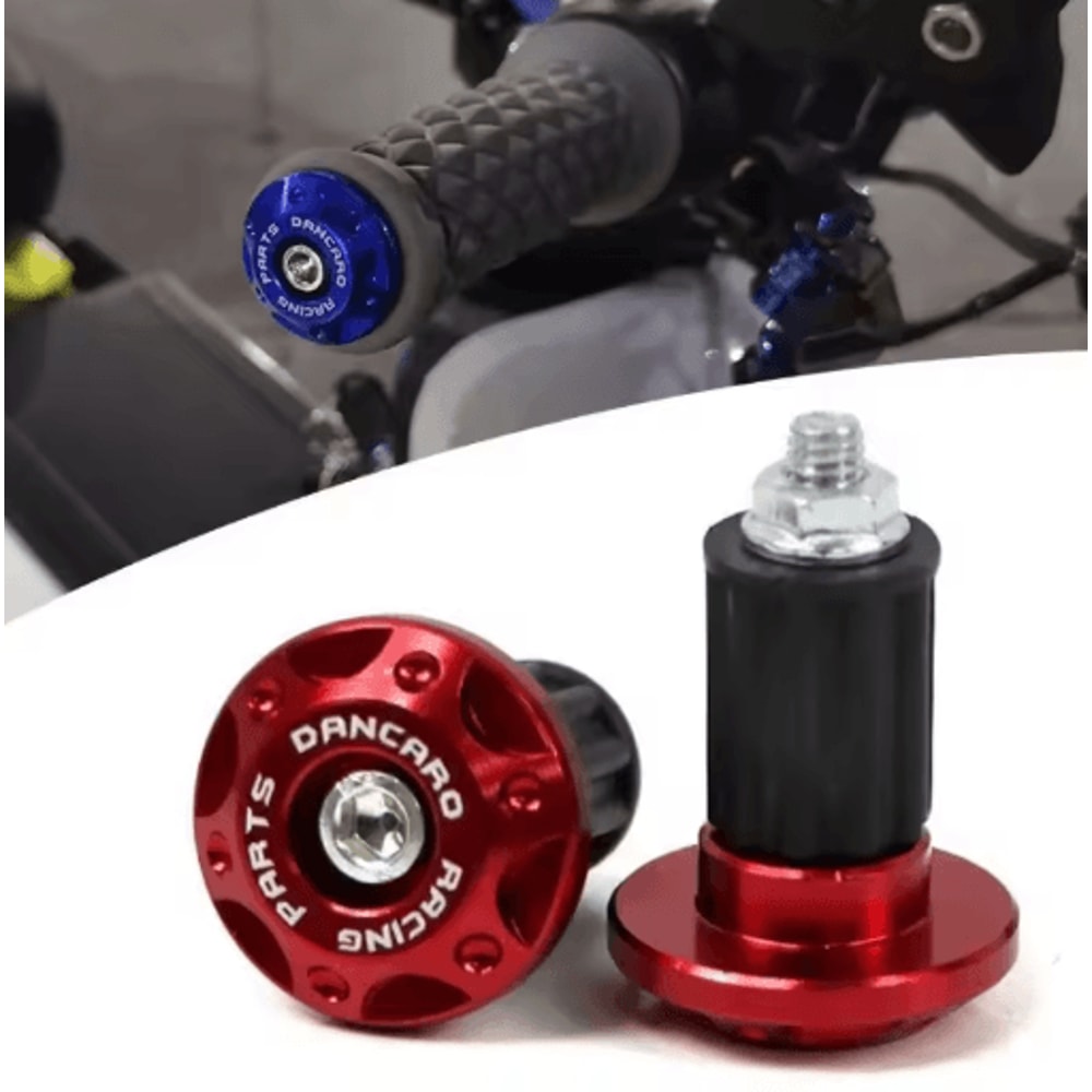 Motorcycle Handlebar End Caps CNC Metal Counterweight Grips Plug Sliders 2PCS 0