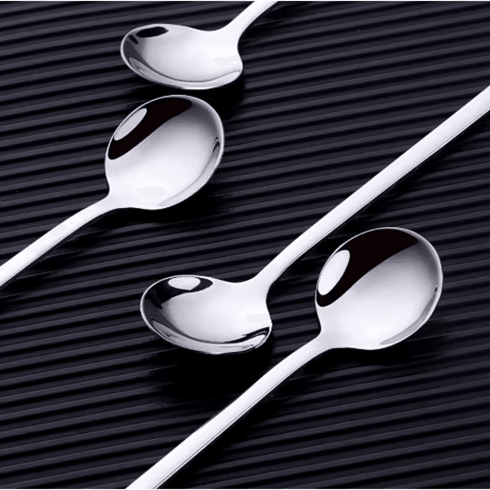 10PCS Stainless Steel Coffee Spoons Dessert Teaspoons And Seasoning Spoons For Home And Cafe Use 3