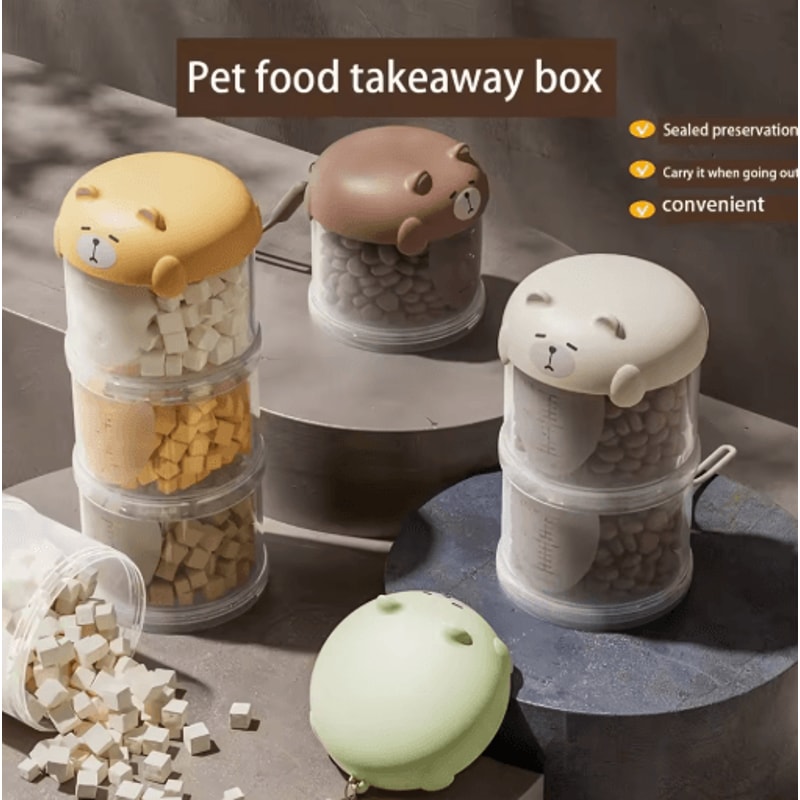 Portable Pet Travel Snack Box Hangable Mini Treat Container For Dogs And Cats 0