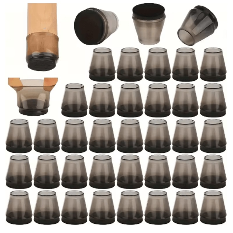 12PCS Table And Chair Foot Protection Covers Anti Slip Silent Furniture Leg Caps 0