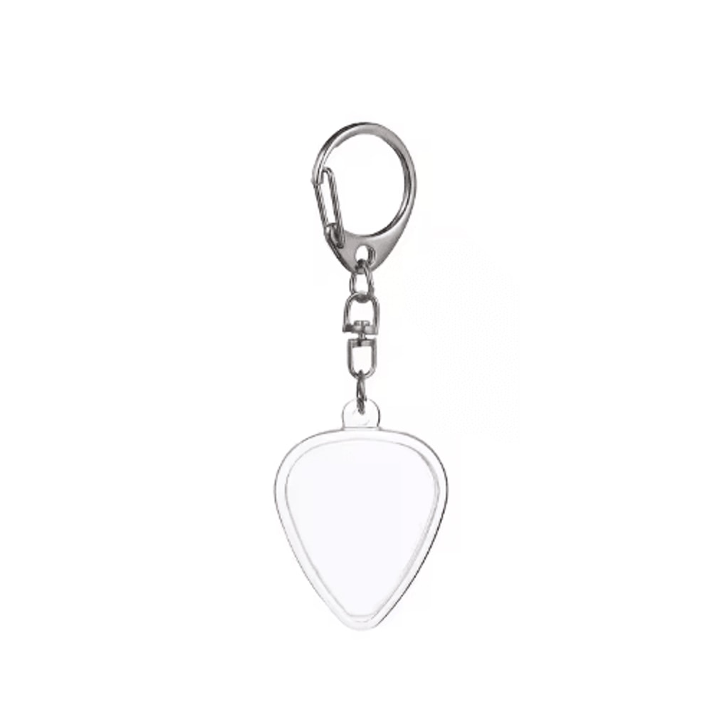 Heart Shaped Guitar Pick Holder Keychain Acrylic Pick Organizer With Secure Lid 1PC 1
