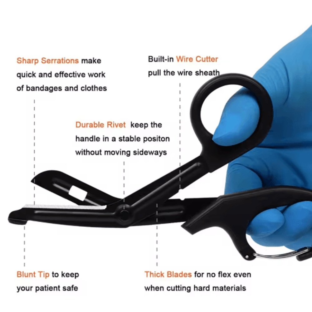 Rescue Trauma Shears 75 Premium Stainless Steel Medical Emergency Scissors 1PC 1