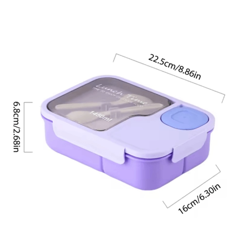 Cute Bento Lunch Box For Kids 3 Grid Cartoon Food Storage Box For School And Canteen 1